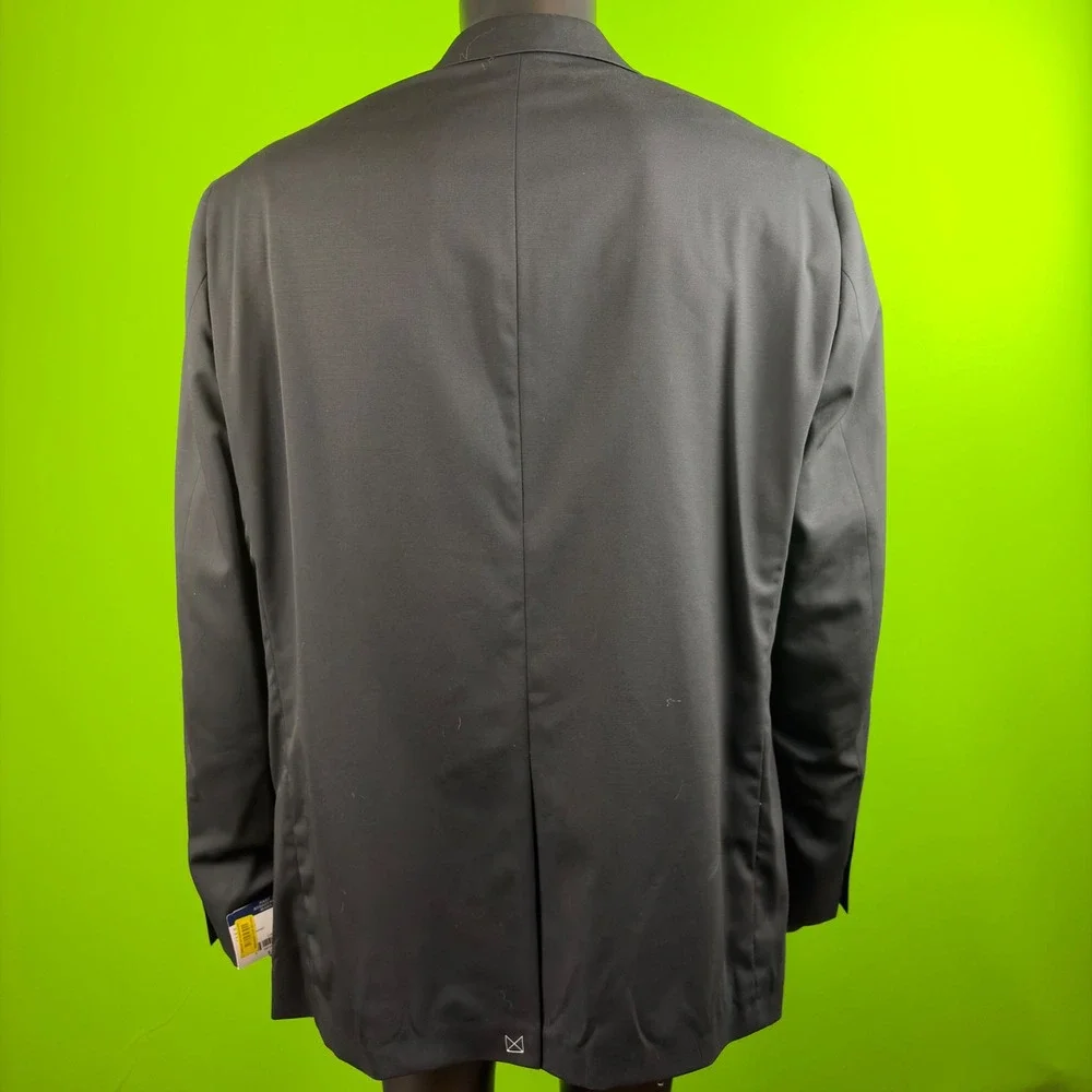 Hart Schaffner Marx Chicago Luxe Stretch Blazer Mens 50L Black Wool NWT
